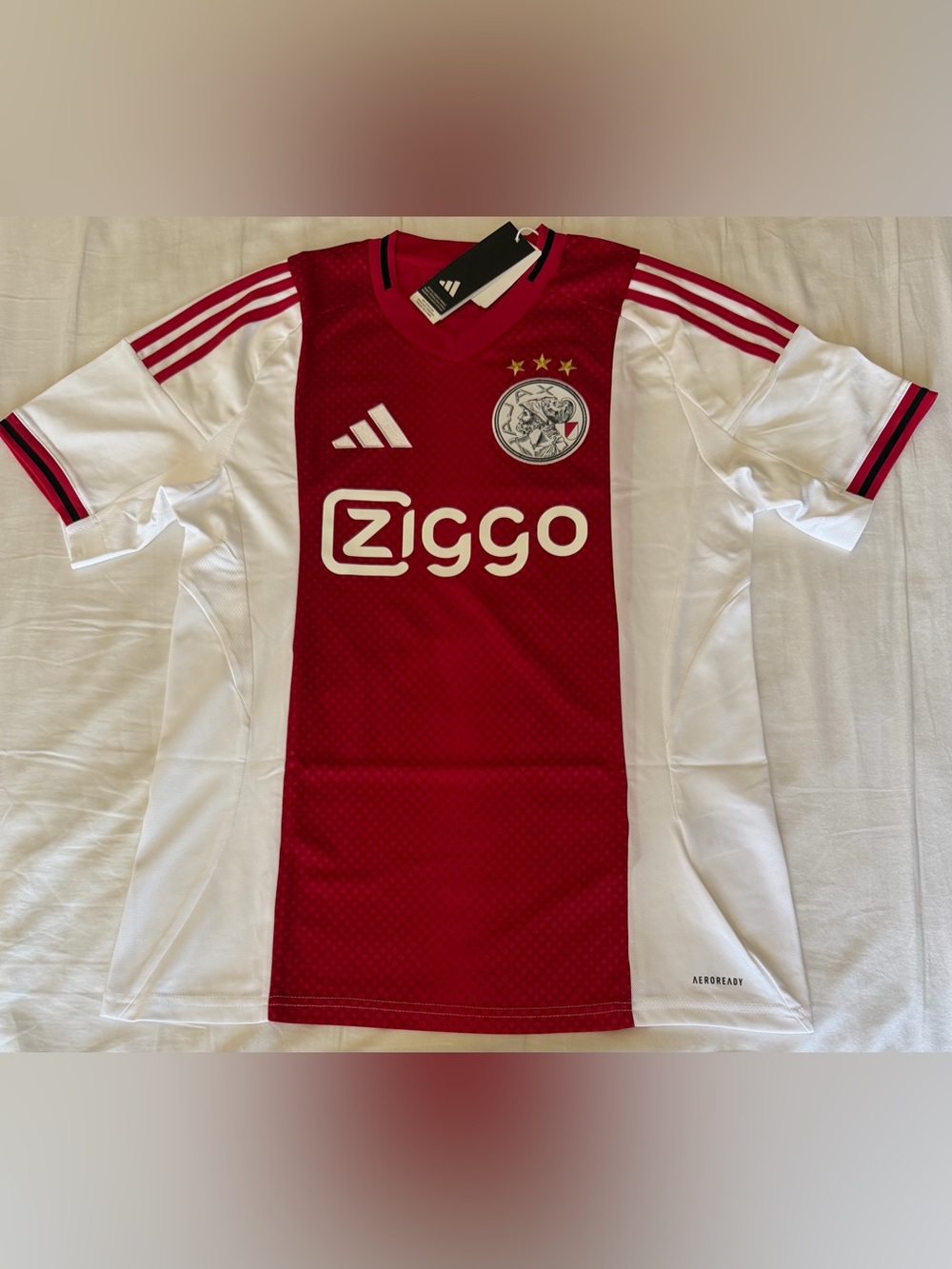 Adidas Ajax FC 2025/26 Home Soccer Jersey Red White JP1448 Men’s Sz: Medium